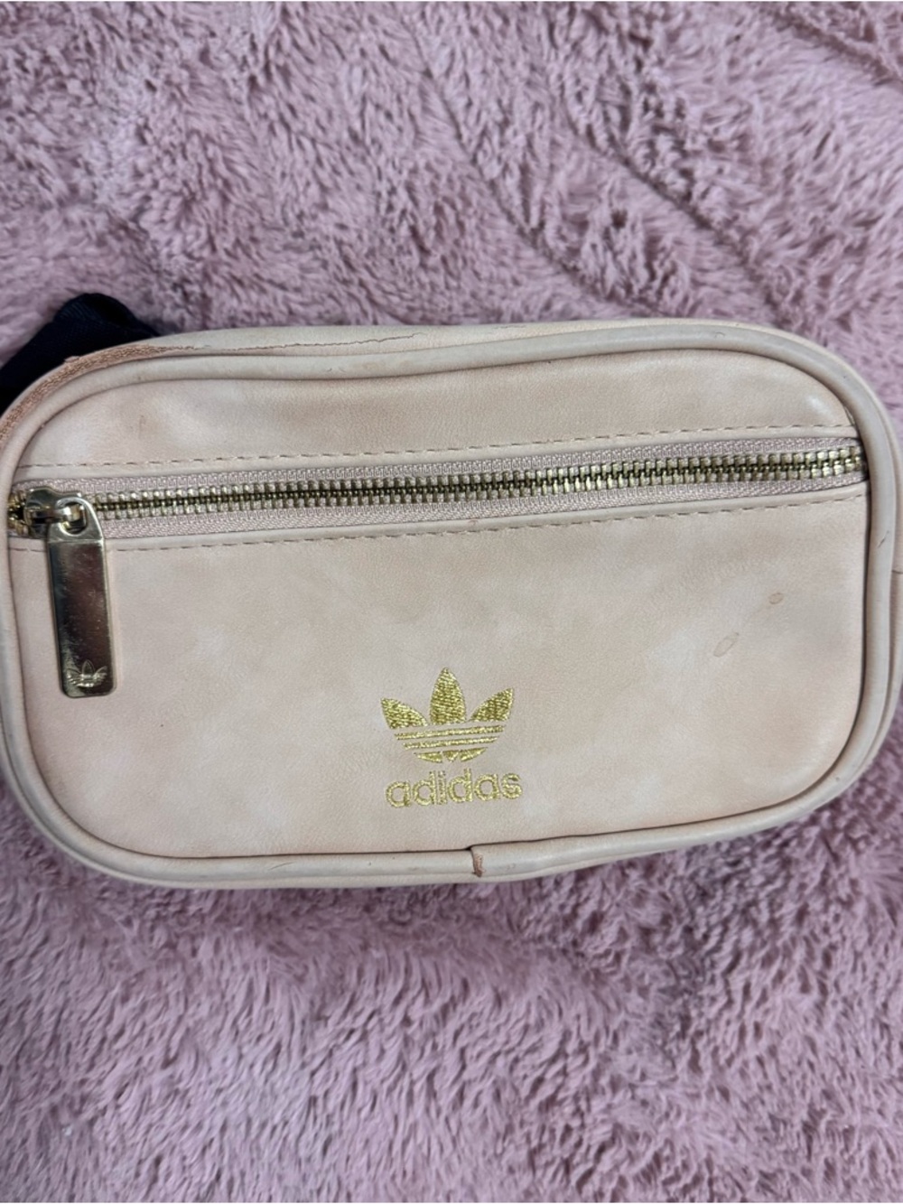 Adidas Originals Trefoil Mini Waist Bag Cream Gold Belt Bag Crossbody